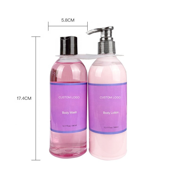 Wholesale Custom Logo Private Label Purple Packaging Beauty Natural Bath Body Wash Body Lotion Set