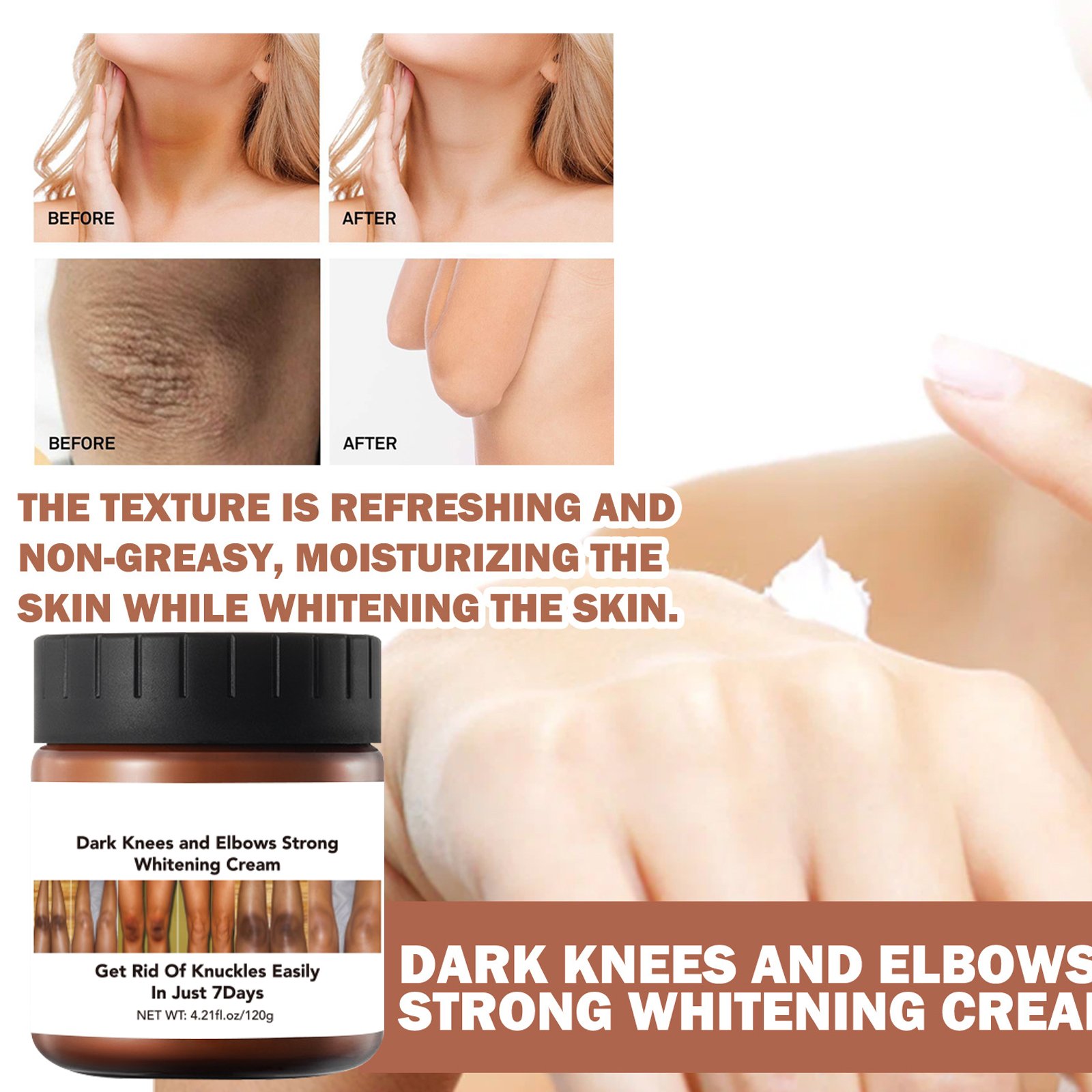 Fair white wholesale natural knee and elbow body fast skin care day and night bleaching popular booty moisture whitening cream