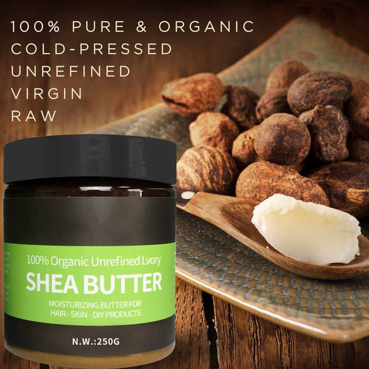 Unrefined, Cold-pressed Body Butter Ivory Pure Unrefined Raw Shea Butter 1lb - USDA Skin Care Body Lotion Yellow All-skin