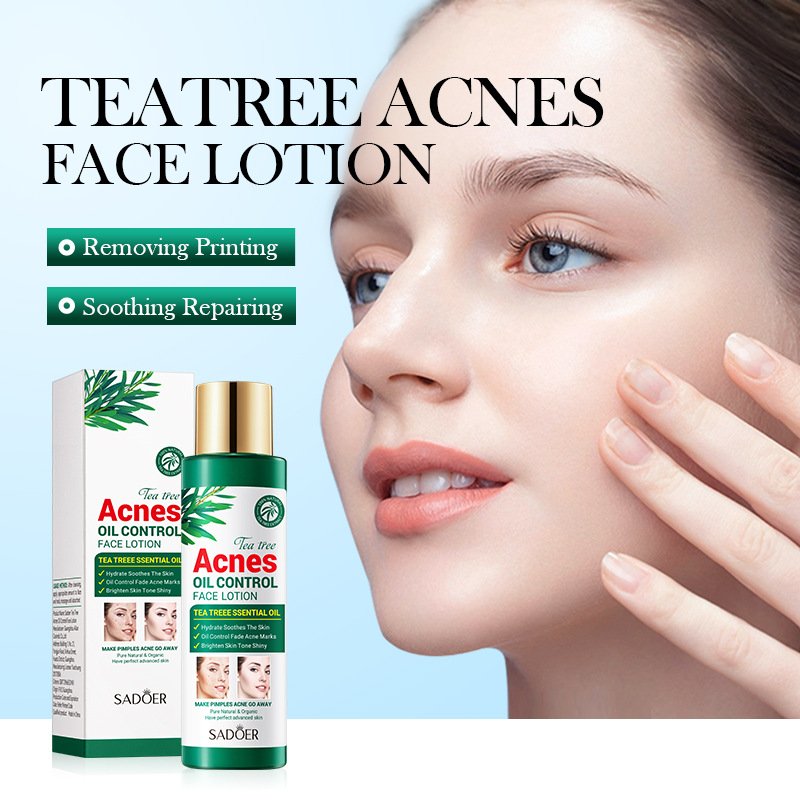 OEM SADOER korean custom whitening tea tree face toner lotion herbal smoothing beauty products face skin care set