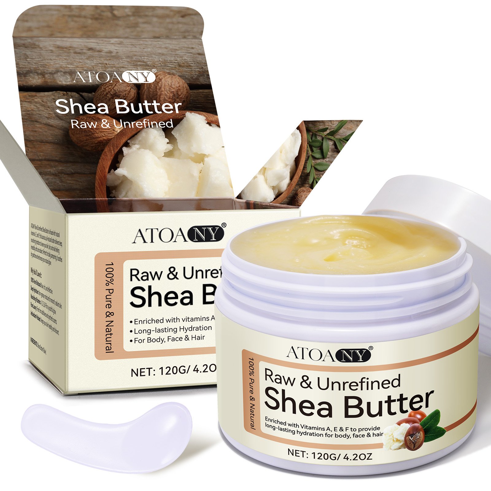 ATOANY antioxidant deep hydration organic shea butter lotion cream whipped shea body butter unrefined raw shea butter