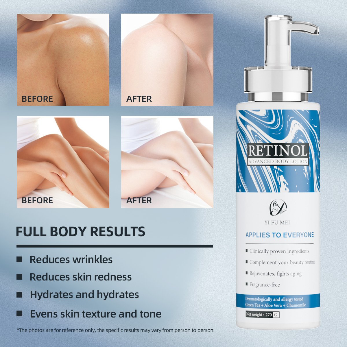 Private Label Natural No Side Effects Organic Aloe Vera Retinol Whitening Skin Body Moisturizer Lotion