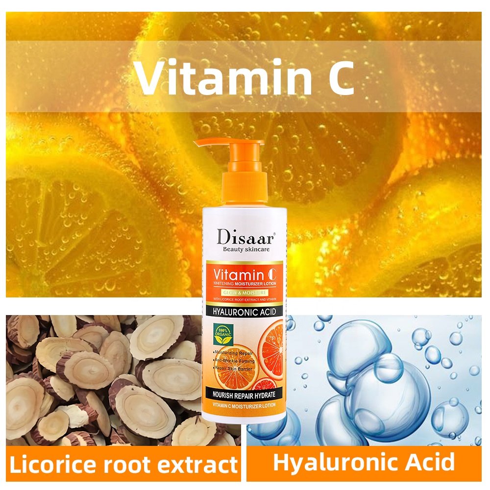 Disaar Vitamin C HYALURONIC ACID lotion whitening brighten moisturizer body Lotion