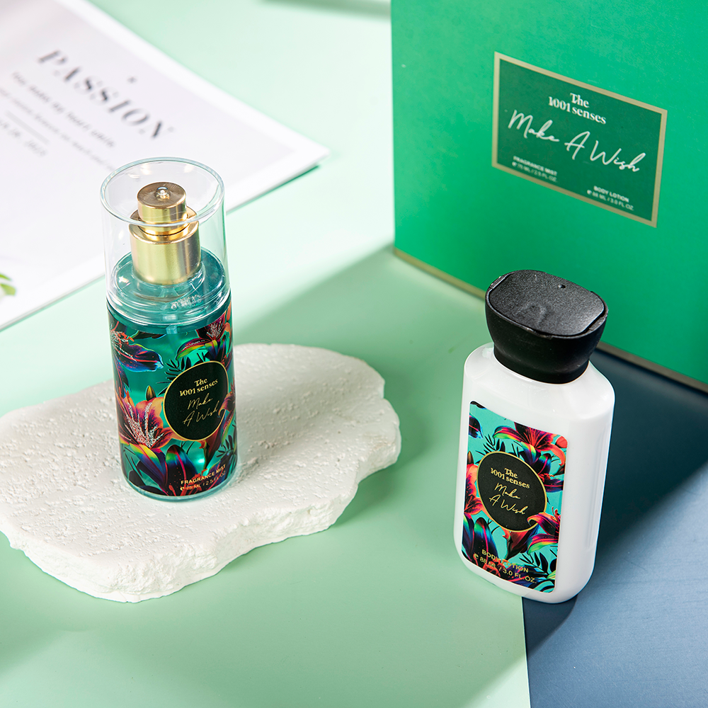 2PCS Winter Body Skin Care Gift Set 77ML Body Spray Fragrance Perfume Mist And Body Lotion Cream 88ML Christmas Present