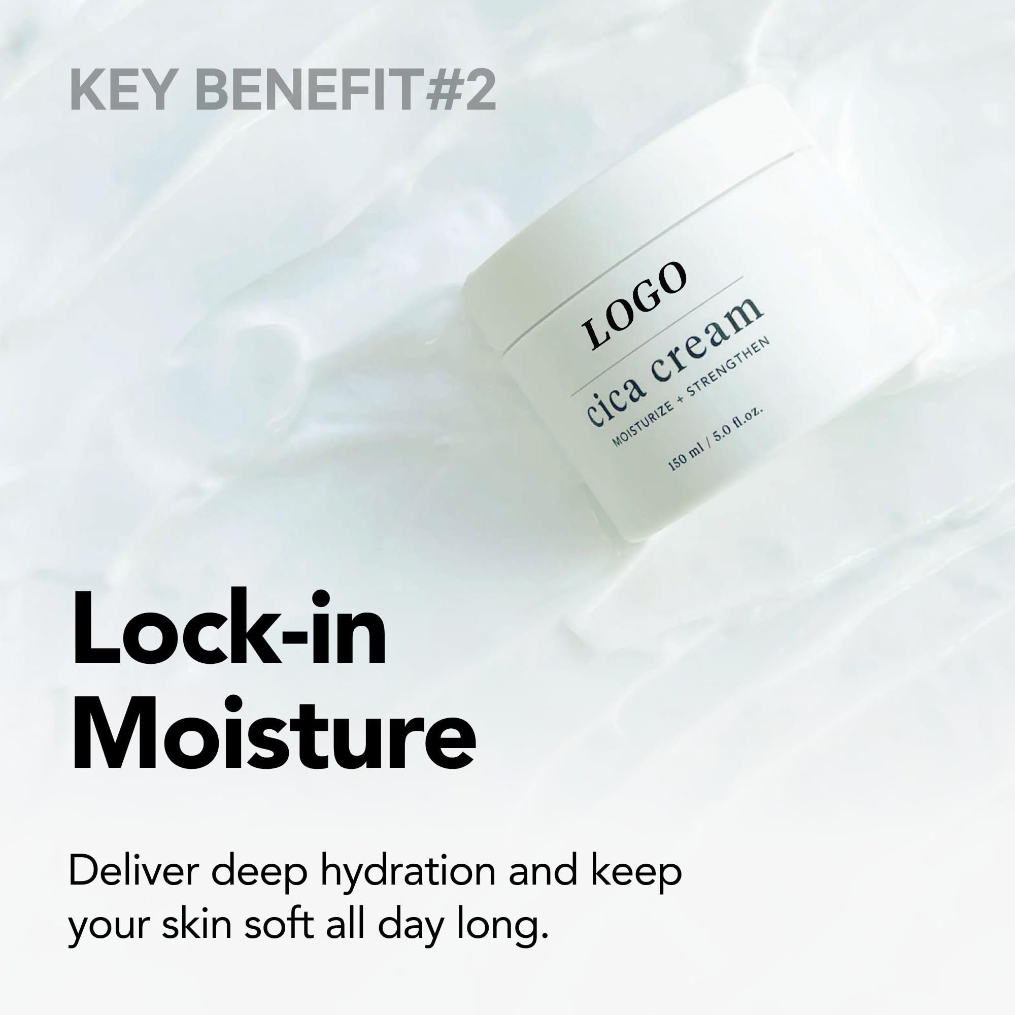 Cosmetics Private Label Face Cream Anti-Wrinkle Soothing Repairing Strengthen Moisturize Cica Cream