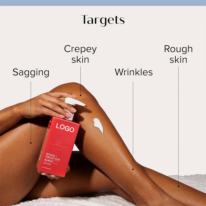 OEM Retinol Body Lotion Firming Moisturizer Crepey Skin Care Retinol Body Cream Retinol Cream Targets Look Crepe Skin