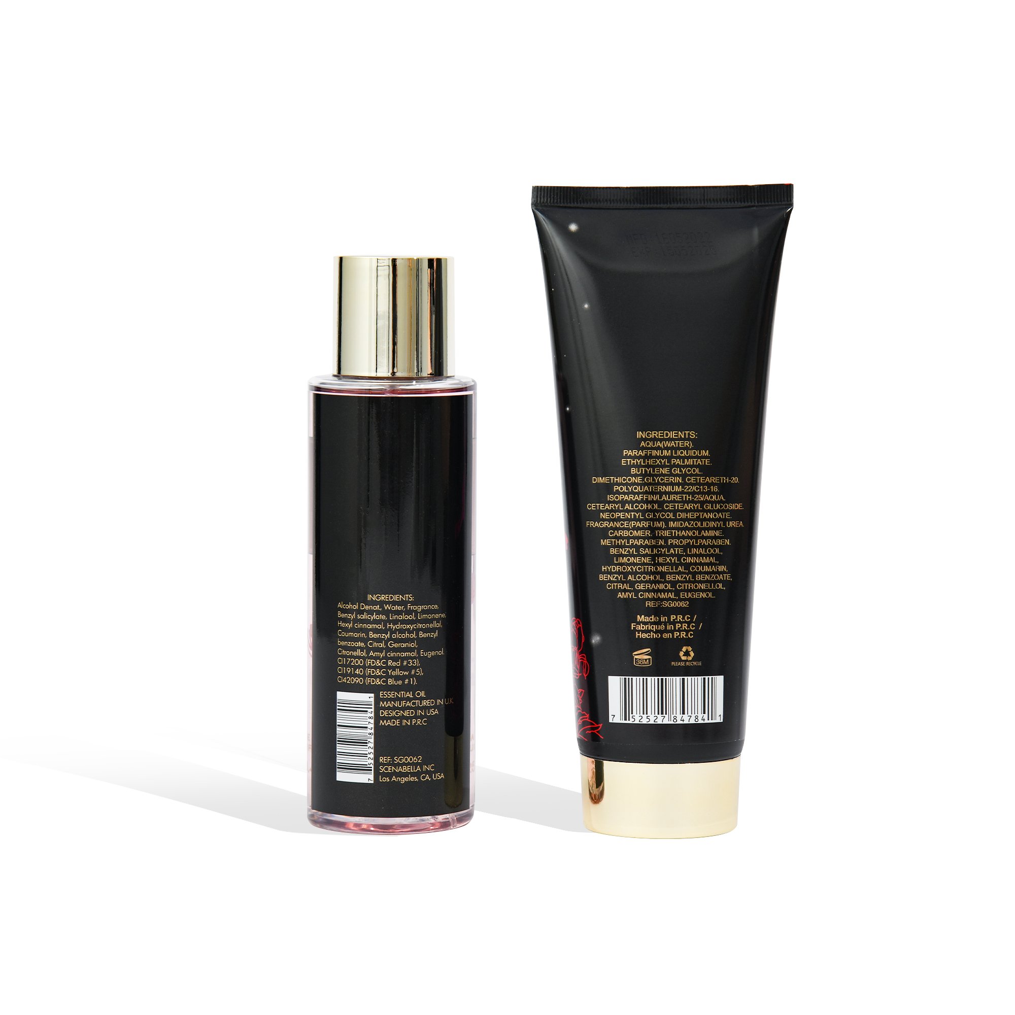 New Design 250ML Body Spray With 236ML Floral Body Cream Bath Set For Women SG0062