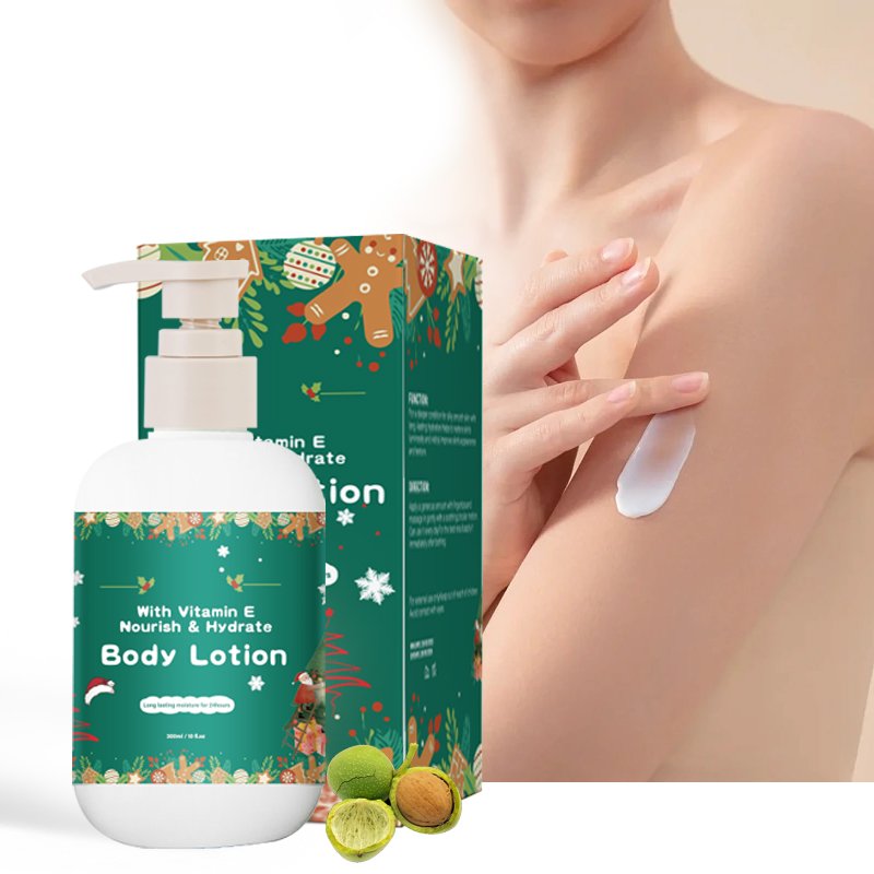 Customized OEM ODM 300ml Cream Merry Christmas Gift Moisturizing & Whitening Body Lotion For Dry Skin