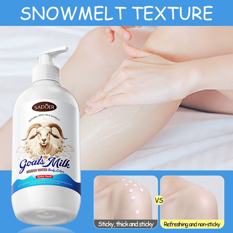 OEM SADOER Wholesale Goat'S Milk Brightening Body Lotion Natural Moisturizing Nourishing Whitening Skin Care Adults Body Lotion