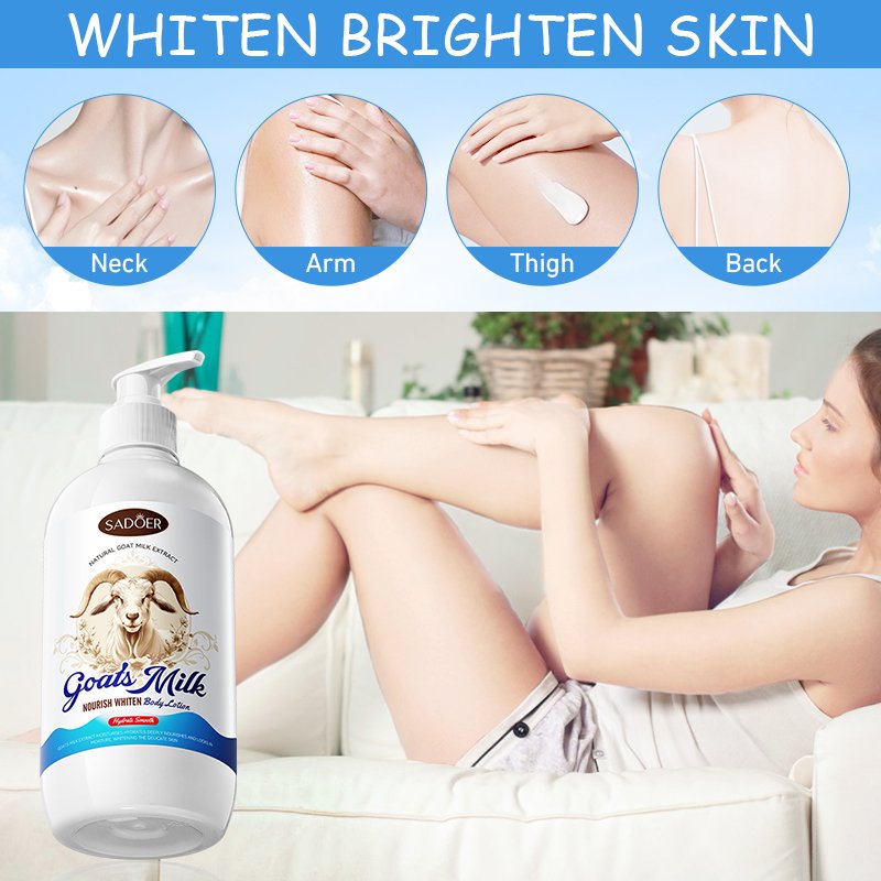 OEM SADOER Wholesale Goat'S Milk Brightening Body Lotion Natural Moisturizing Nourishing Whitening Skin Care Adults Body Lotion