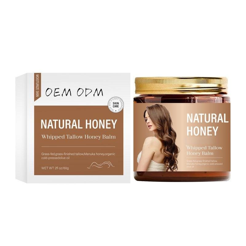 OEM Grass-Fed Beef Tallow Honey Balm Unscented Whole Body Face Moisturizer Nourishing Skin Cream Delicate Skin Body Lotion