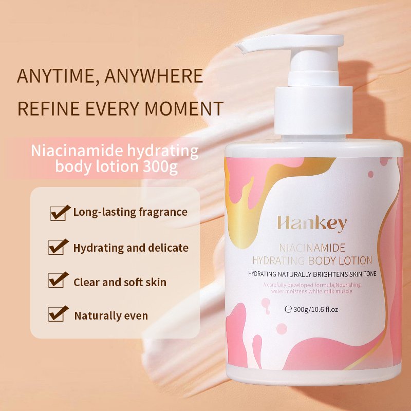 Private Label OEM Custom Moisturizing Whitening Soothing Brightening Smoothing Skin Milk Niacinamide Body Lotion