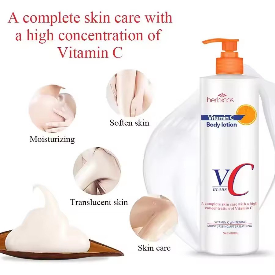Private Label Body Care Cream White Skin Body Lotion VC Moisturizing Milk Whitening Body Lotion For Black Skin
