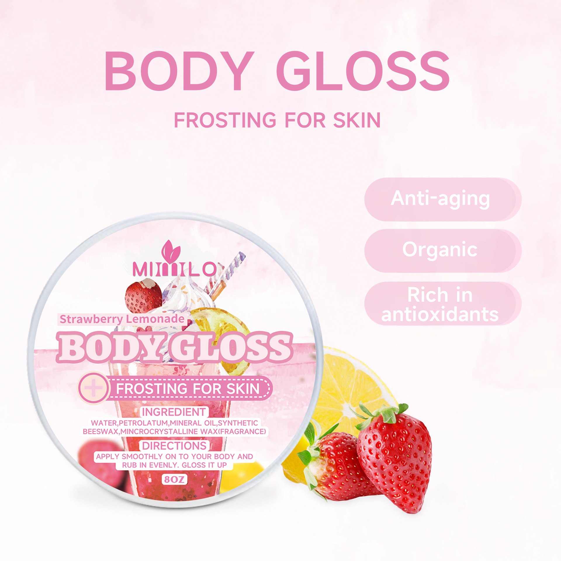 Body Glaze Body Oil BODY GLOSS Moisturizing Lock Water Wrinkle Crack New Product