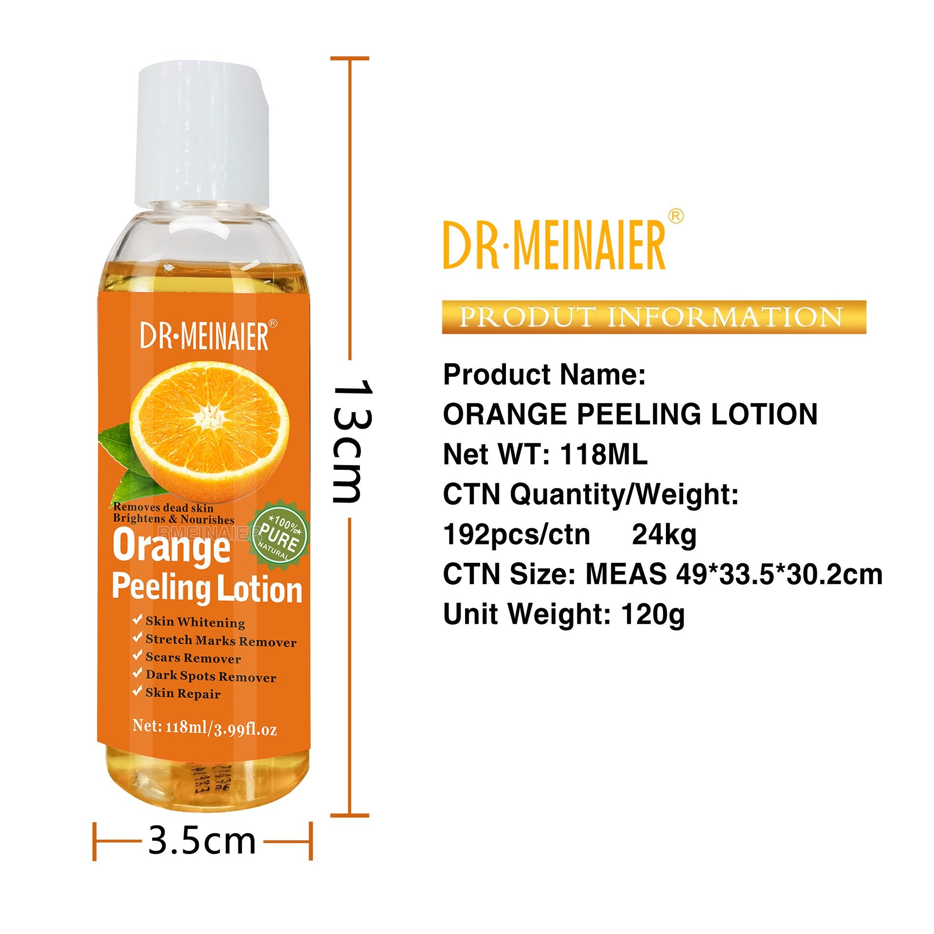 Orange Peel Lotion Hand Feet Cross-Border Foreign Trade Fresh Orange Moisturizing Body Care Oil Herbal Removes Dead Skin