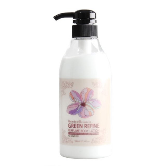 ISO22716 GMP Korean cosmetics bath and body skin whitening moisturizing cream Rooicell Green Refine Perfume Body Lotion 500ml