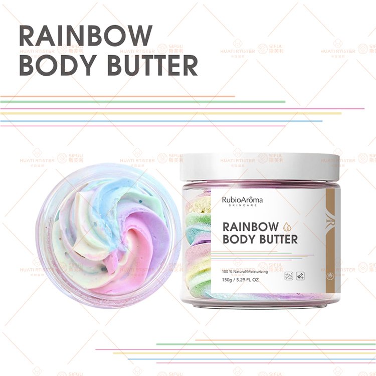 Huati Sifuli RubioAroma Dry Skin Moisturizing Lotion Organic Rose Mango Ice Cream Whipped Shea Body Butter