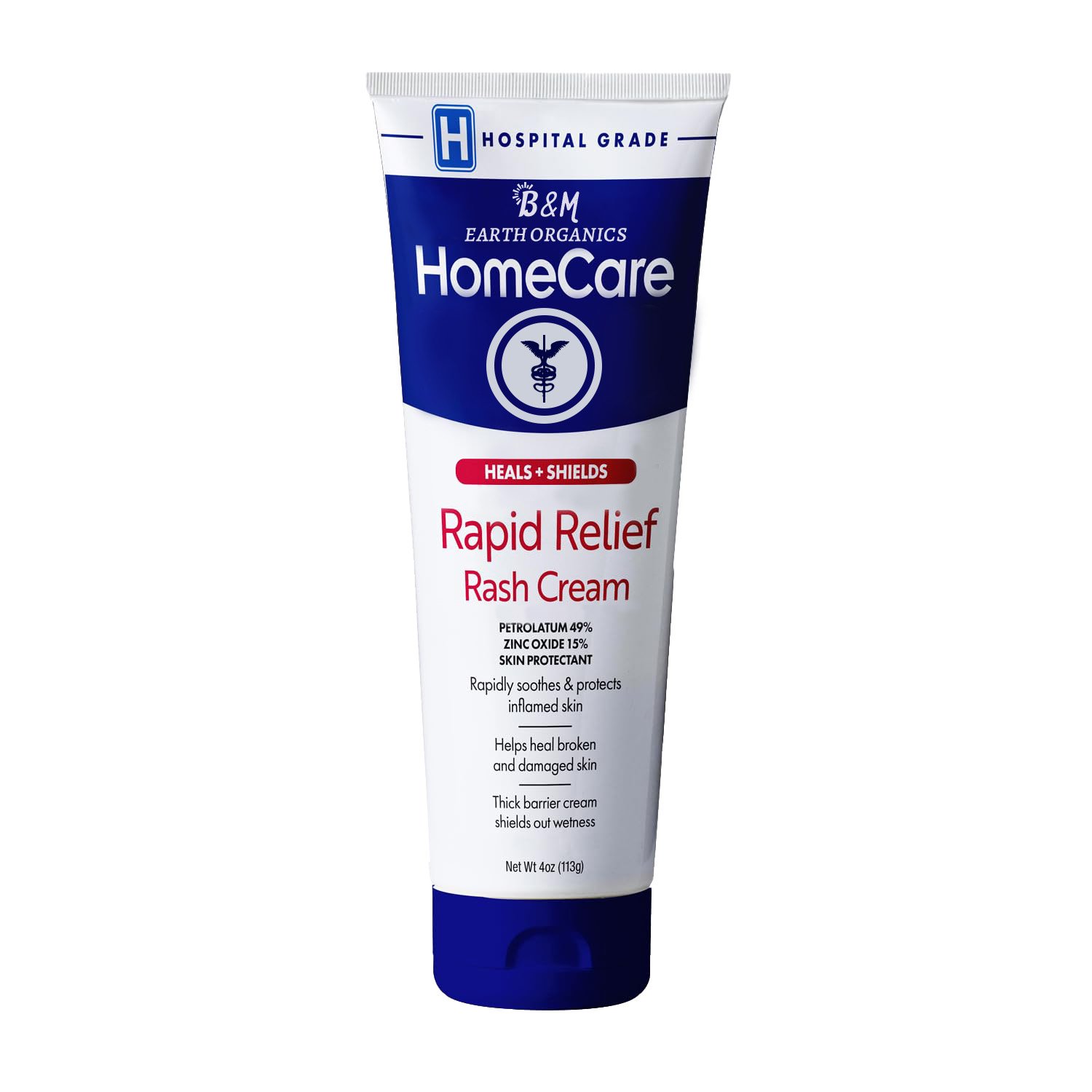 Rapid Relief Adult Diaper Rash Cream Extra Thick Moisturizing Barrier Cream for Incontinence and Healing Cream Zinc Oxide
