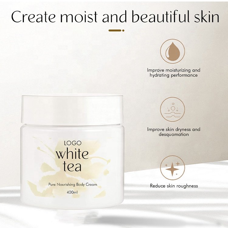 Private Label Shea Butter Whipped White Tea Body Butter Cream Pure Nourishing Body Cream