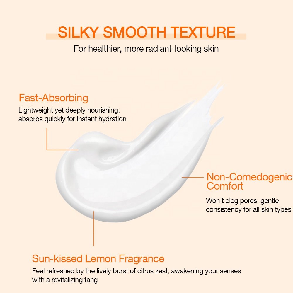 Private label brightening skin care moisturizing VC lighten vitamin c whitening body lotion for women