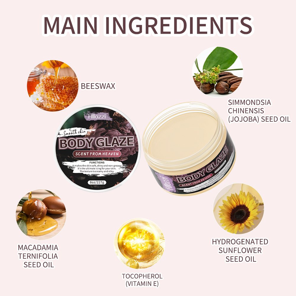 8oz/227g Hllozzi BODY GLAZE Whitening Body Lotion Pick Your Scent with Products Shea Butter Body Care Cream