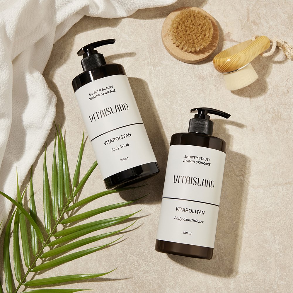 Korean Body Shower Conditioner VITAISLAND VITAPOLITAN 480 ml Body Lotion for Shower Skin Hydrating Conditioning