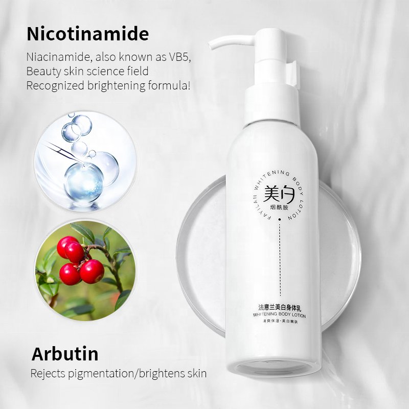 OEM Whitening Moisturizing Body Lotion 150ml/5.07fl oz Instant Tone-up Cream Nicotinamide Soft Smooth Skin Lightening Body Cream