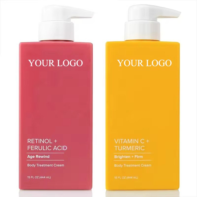 Hot Sale Natural Turmeric+Retinol Body Cream Anti Aging Bleaching Whitening Moisturizing Body Lotion Set For Black Skin