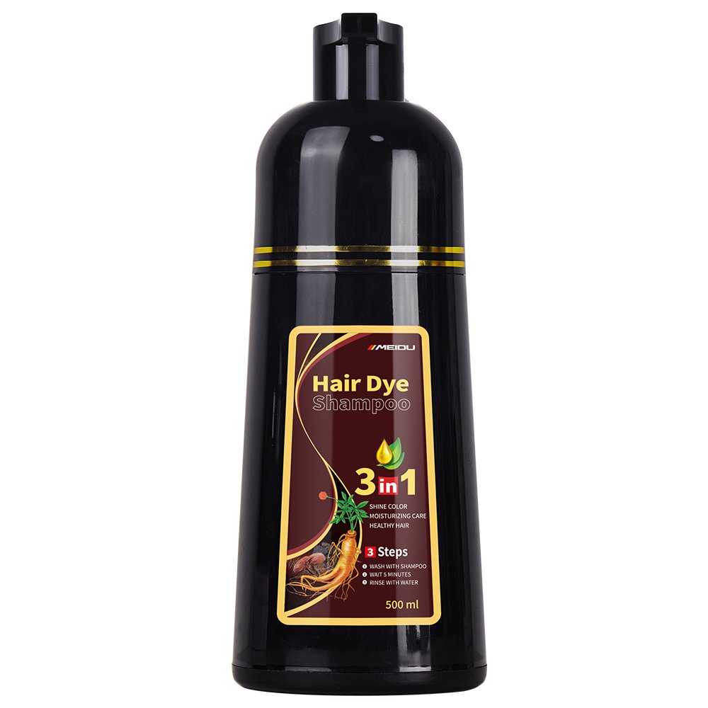 500g Gentle Ginger Black Color Dyes Lotion Mild Ginseng For Blacking Hair Dye Shampoo
