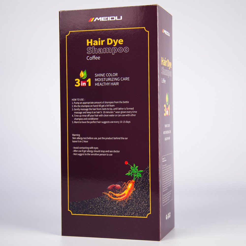 500g Gentle Ginger Black Color Dyes Lotion Mild Ginseng For Blacking Hair Dye Shampoo