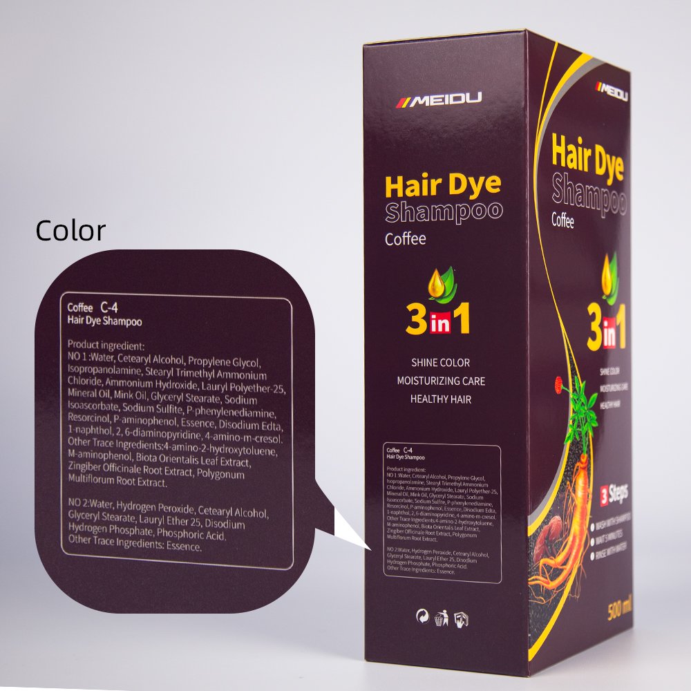 500g Gentle Ginger Black Color Dyes Lotion Mild Ginseng For Blacking Hair Dye Shampoo