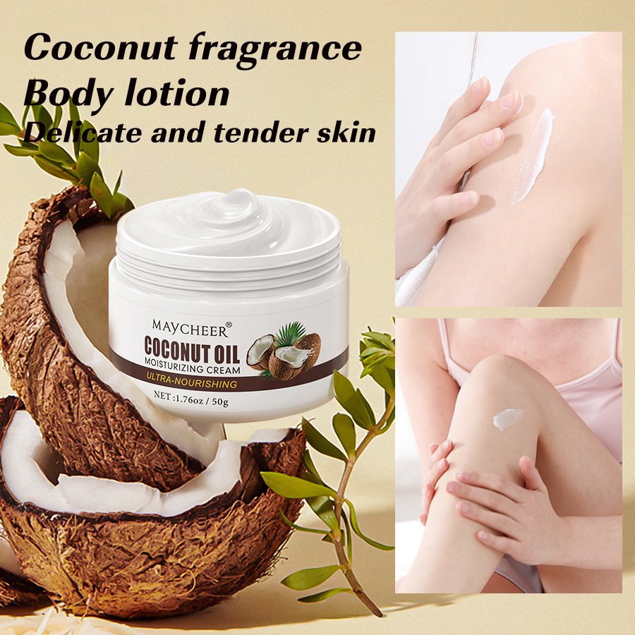 Maycheer Christmas Gift Wholesale Moisturizing Cream for Body Coconut Oil Whitening Moisturize Coconut Body Lotion for Women
