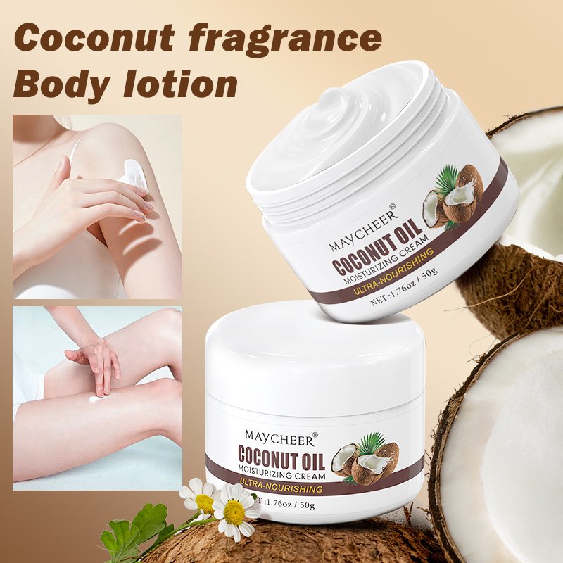 Maycheer Christmas Gift Wholesale Moisturizing Cream for Body Coconut Oil Whitening Moisturize Coconut Body Lotion for Women