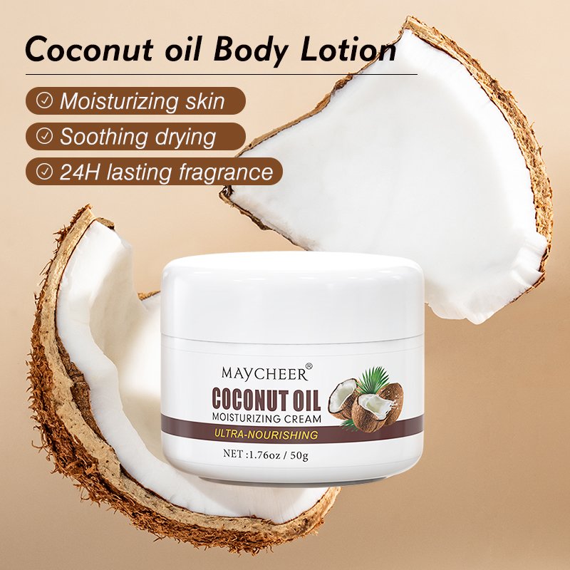 Maycheer Christmas Gift Wholesale Moisturizing Cream for Body Coconut Oil Whitening Moisturize Coconut Body Lotion for Women