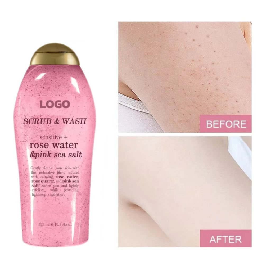 Custom Label Rose vaseline body lotion whitening Moisturizing Skin For Sensitive And Dry Skin Wash Shower Gel