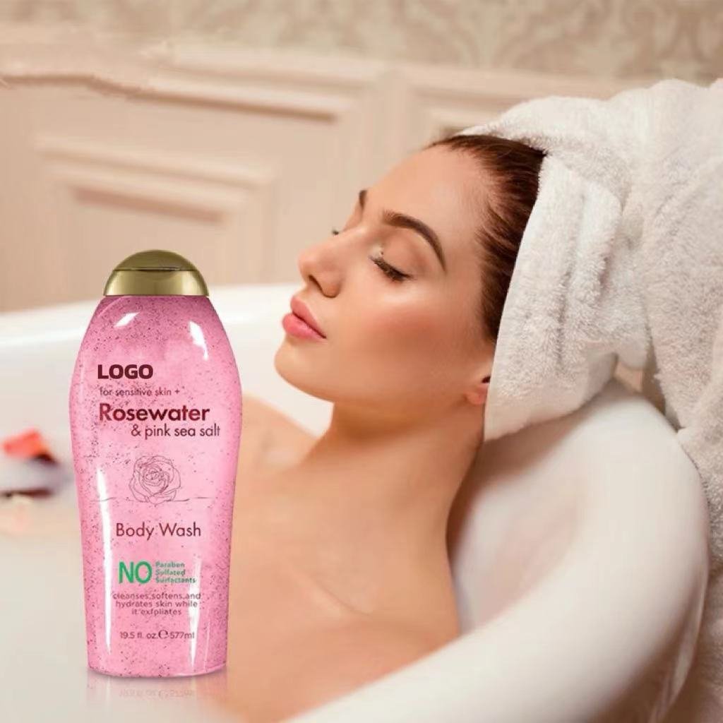 Custom Label Rose vaseline body lotion whitening Moisturizing Skin For Sensitive And Dry Skin Wash Shower Gel