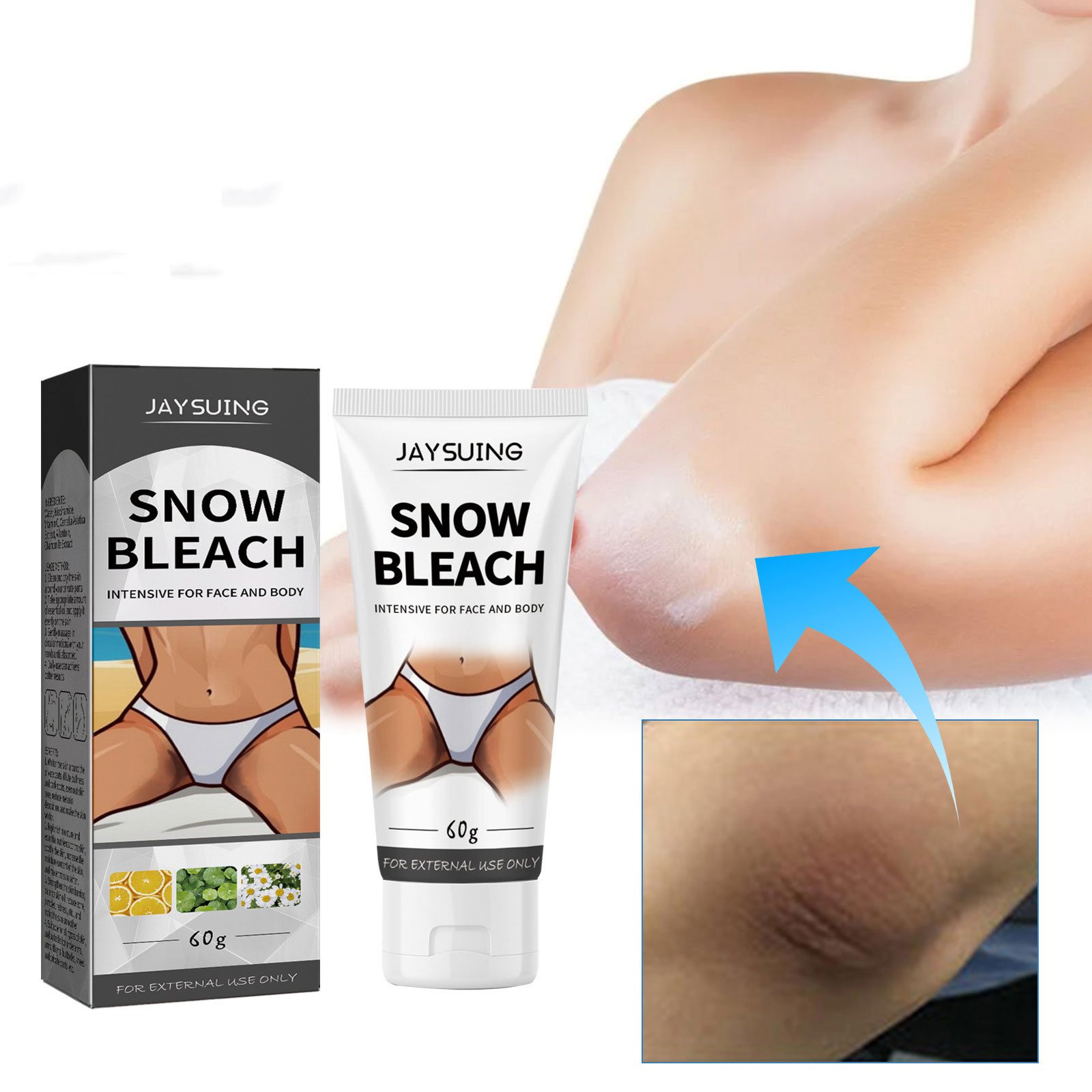 Hot Selling Jaysuing Moisturizing Niacinamide Face&Body Whitening Cream Underarm Knee Elbow Buttock Bleaching Cream