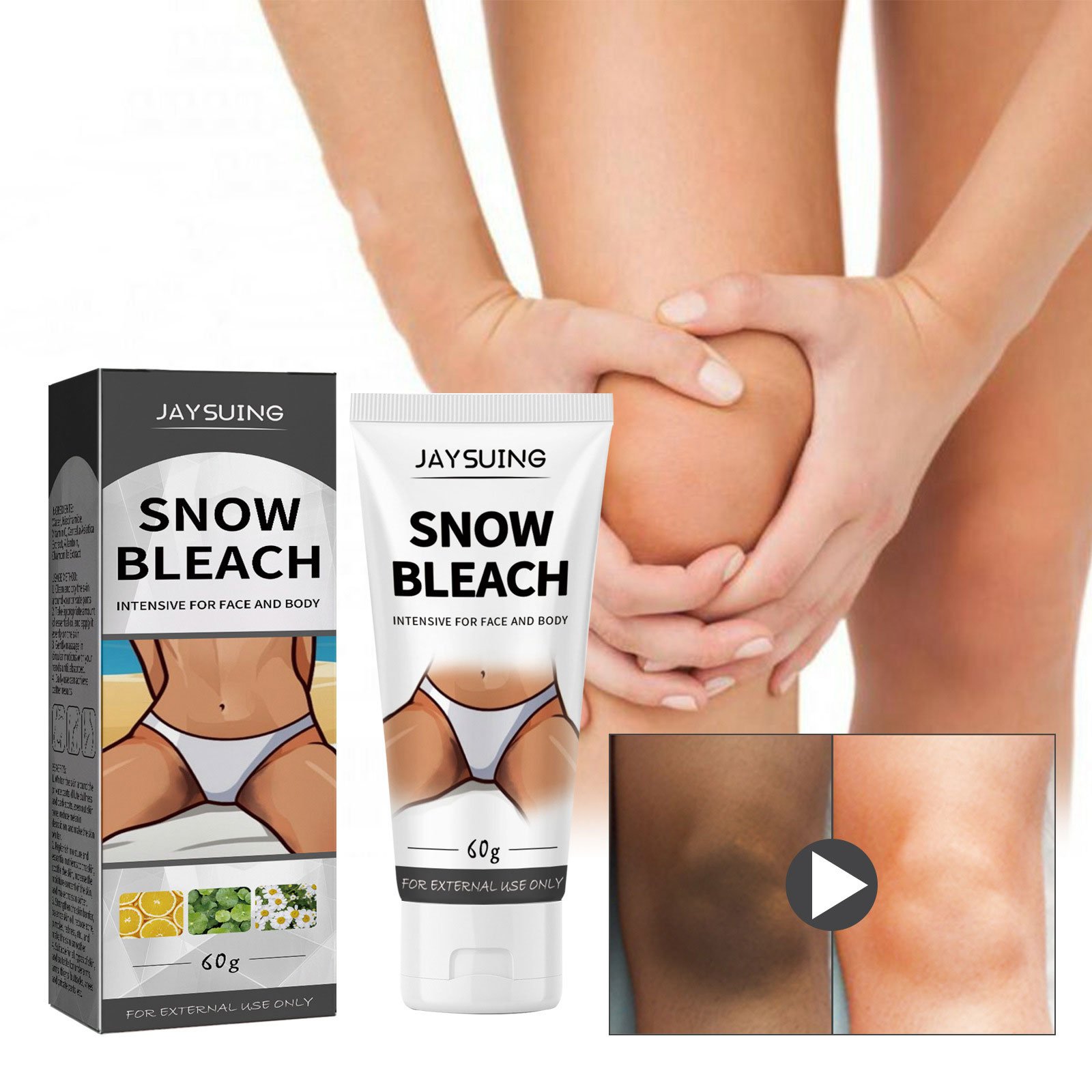 Hot Selling Jaysuing Moisturizing Niacinamide Face&Body Whitening Cream Underarm Knee Elbow Buttock Bleaching Cream