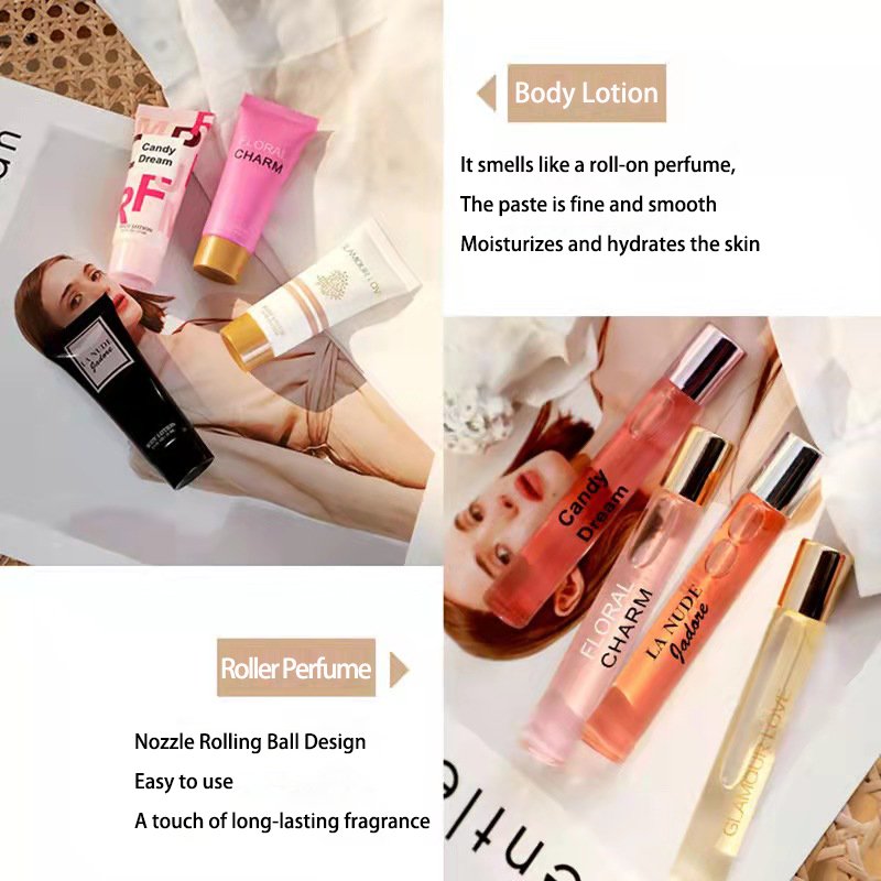 Original 2 Pcs Body Mist Body Lotion Gift Set With Body Spray Perfume