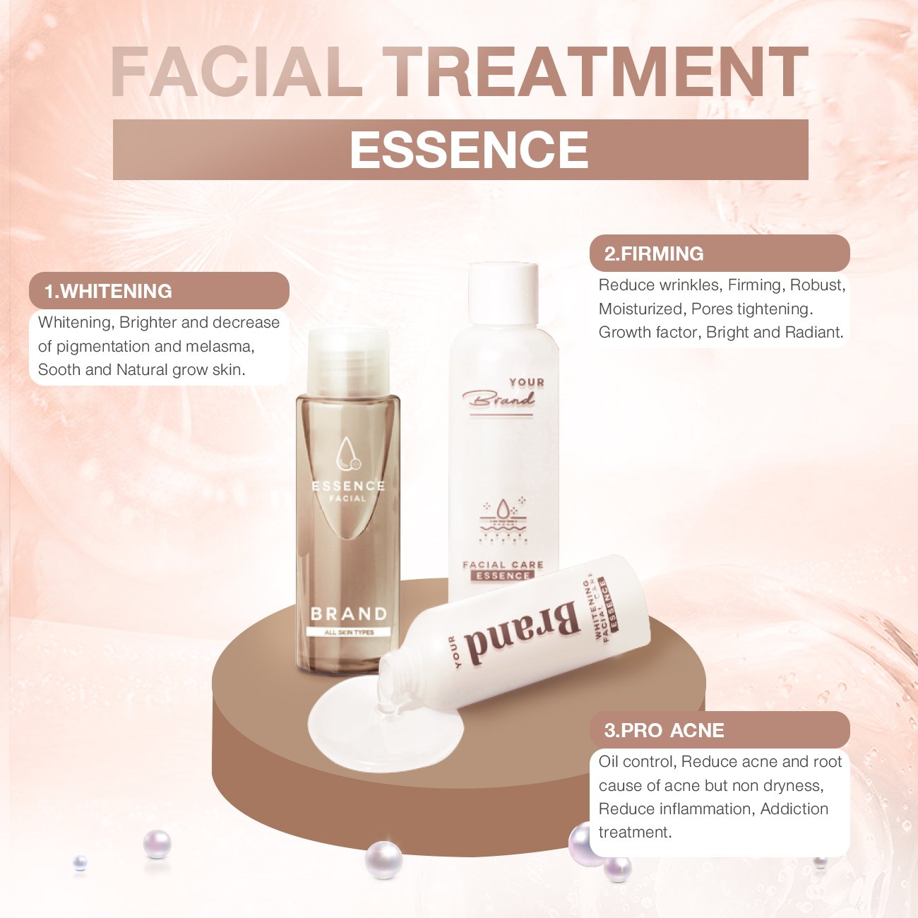 OEM Organic Body Care Whitening Lotion Serum 30ml Aloe Vera and Herbal Ingredients Moisturizing and Lightening Features