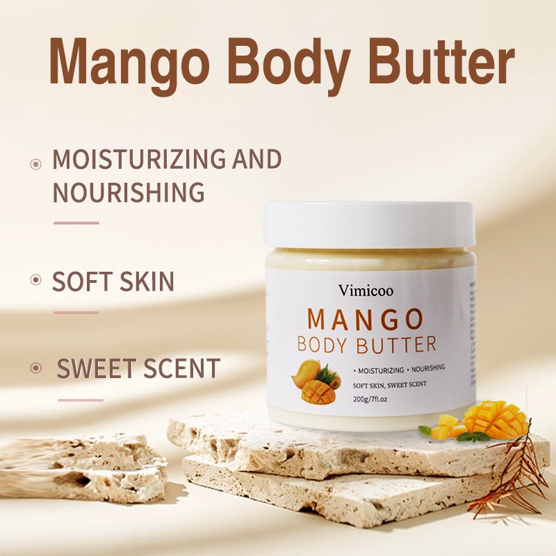 Natural Organic Private Label Body Dry Skin Care Moisturizing Body Lotion Whipped Raw Mango Butter