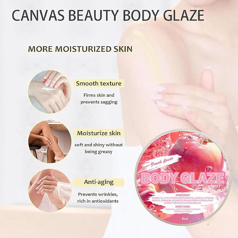 Private Label Body Glaze Butter Anti Aging Body Lotion Moisturizing & Brightening Body Cream Strawberry Shortcake Glow Cream