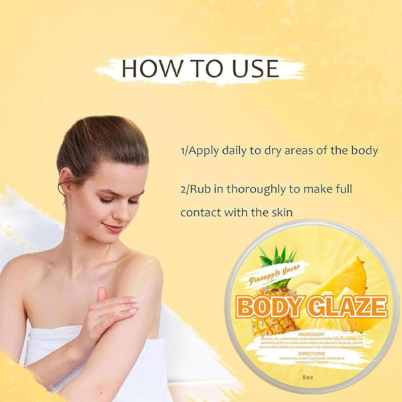 Private Label Body Glaze Butter Anti Aging Body Lotion Moisturizing & Brightening Body Cream Strawberry Shortcake Glow Cream