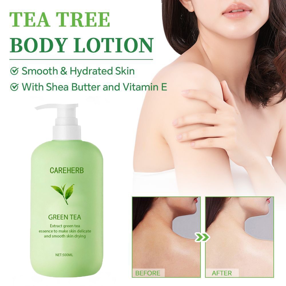 Halal Cosmetic Natural Organic Cream Best Moisturizing Lightening Refreshing Smoothing Green Tea Body Lotion