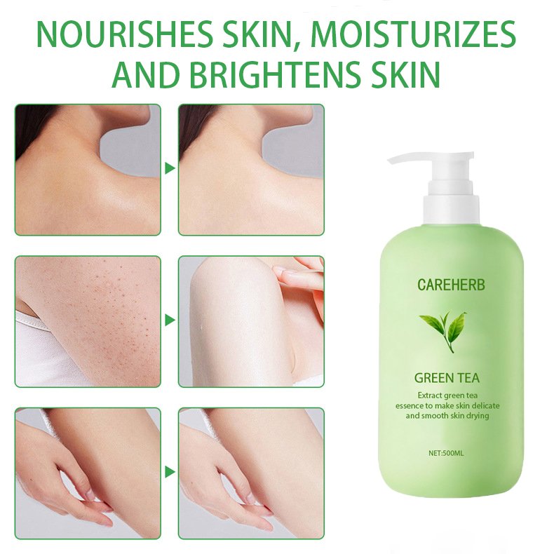Halal Cosmetic Natural Organic Cream Best Moisturizing Lightening Refreshing Smoothing Green Tea Body Lotion