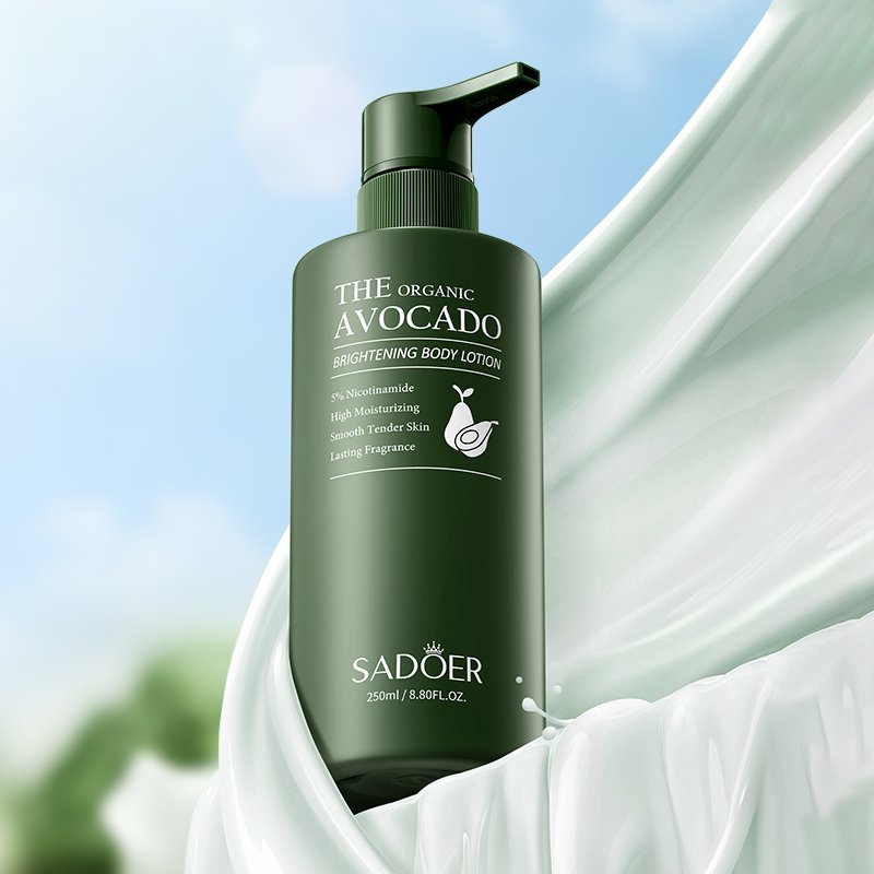 OEM SADOER bath hair skin care shampoo Organic Avocado Nicotinamide Lasting Fragrance Skin Moisturize Whitening Body Lotion