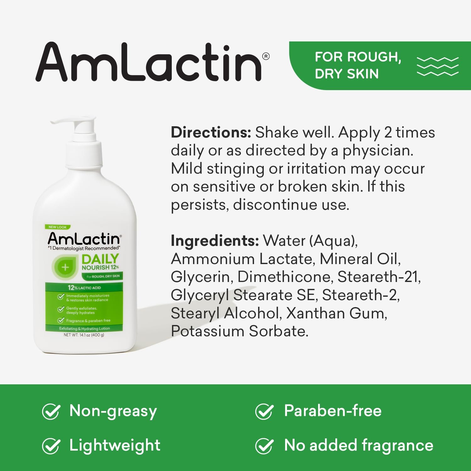 High Quality Exfoliator Body Lotion Dry Skin Moisturizer 12% Lactic Acid Body Lotion Deeply Hydrate Exfoliator Body Lotion