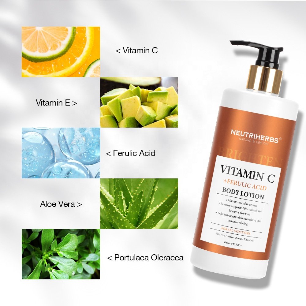 Private Label Neutriherbs Brightening Vitamin C Firming Cream Body Lotion To Remove Dark Spots