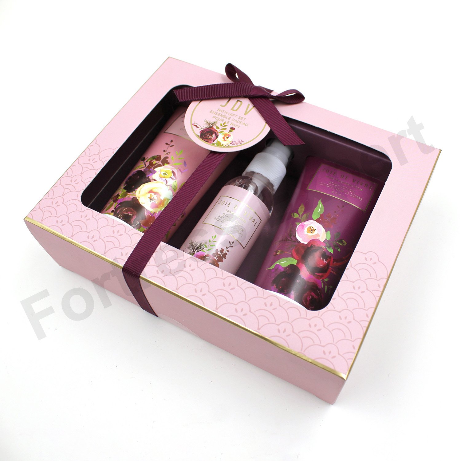 OEM Factory Direct Wholesale Private Label Ladies Holiday Gifts 2024 New Design Shower Gel & Body Mist & Body Lotion Gift Set
