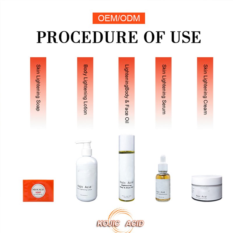 Best Selling Kojic Acid Skin Care Set (new) Hydrating Anti Aging Scars Dark Spot Remover Brightening Lotion Facial Serum Cream